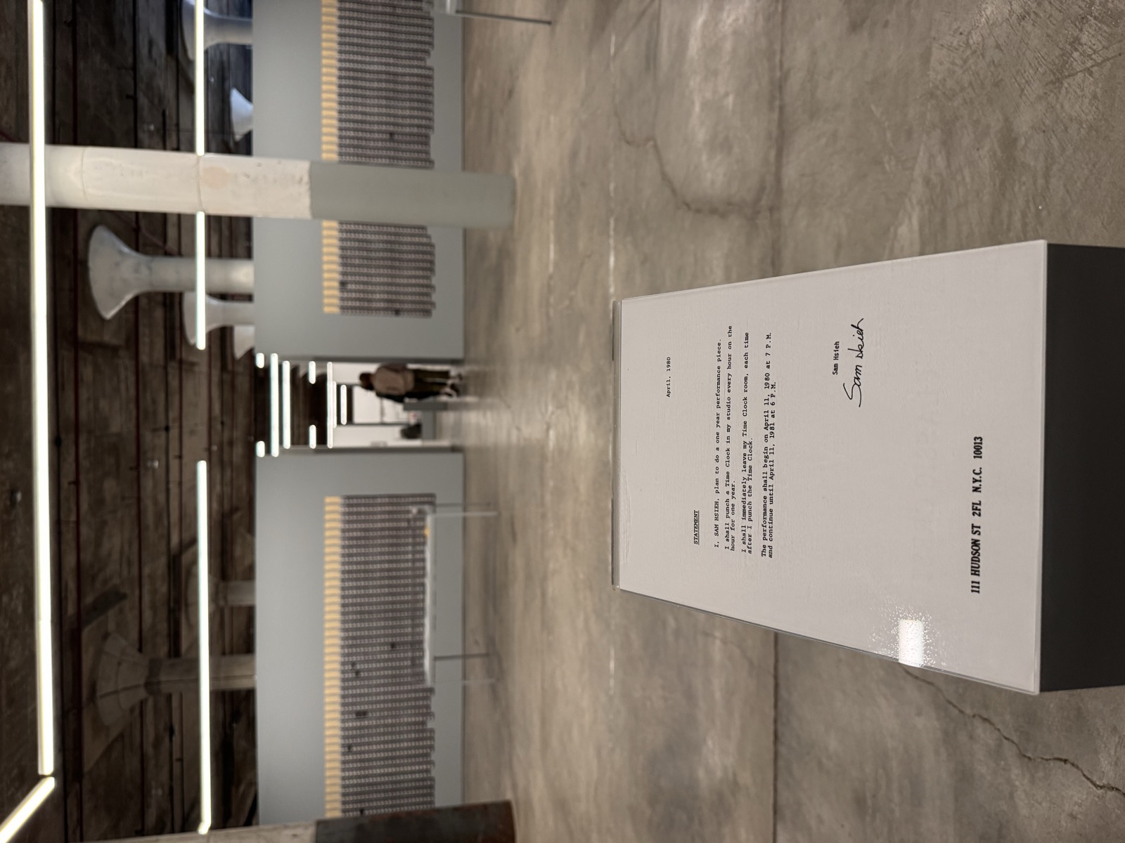One Year Performance 1980–1981 (Time Clock Piece), Tehching Hsieh
